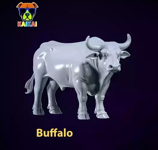 Buffalo statue - water buffalo decor - 3D print