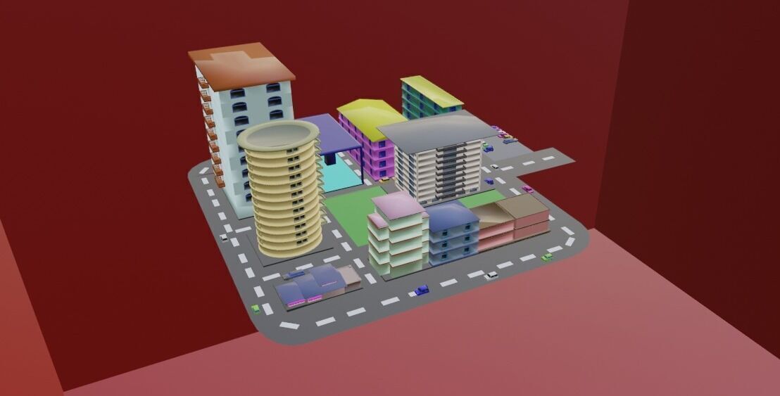 Ultimate Low Poly City Complete Stylized City Pack Low-poly 3D model_10