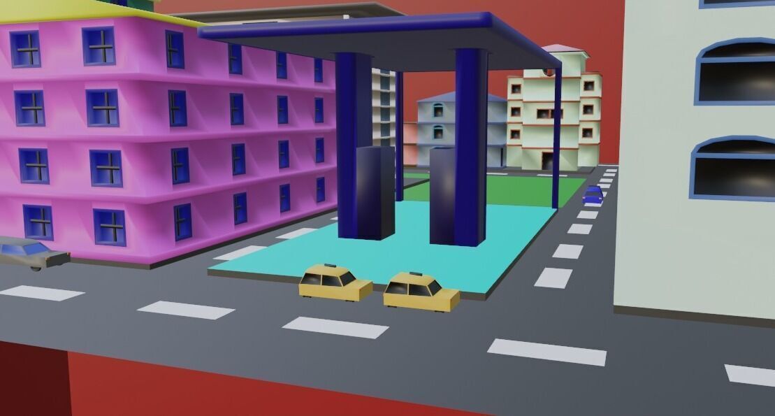 Ultimate Low Poly City Complete Stylized City Pack Low-poly 3D model_1