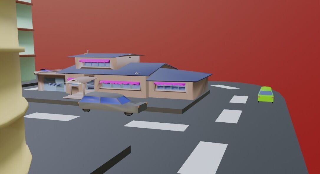 Ultimate Low Poly City Complete Stylized City Pack Low-poly 3D model_2