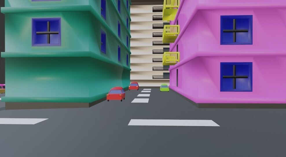 Ultimate Low Poly City Complete Stylized City Pack Low-poly 3D model_13