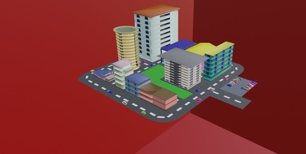 Ultimate Low Poly City Complete Stylized City Pack Low-poly 3D model_11