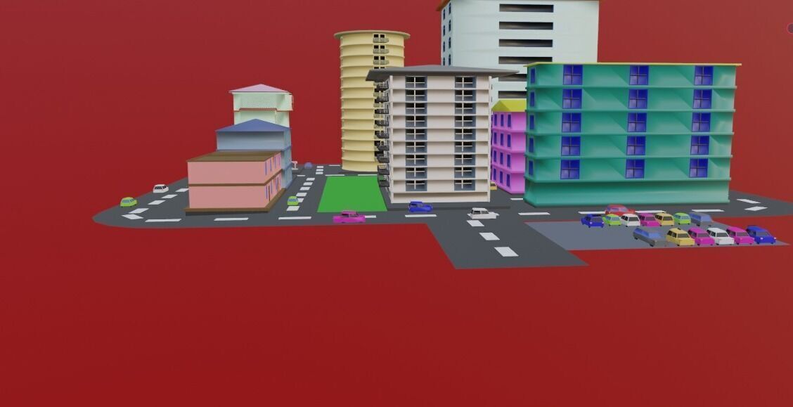 Ultimate Low Poly City Complete Stylized City Pack Low-poly 3D model_12