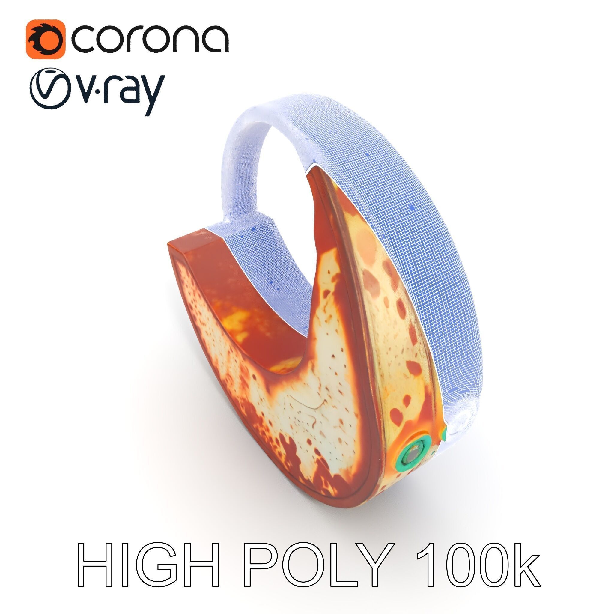 Rustic Crescent Sculpture Model Pack Low-poly 3D model_29