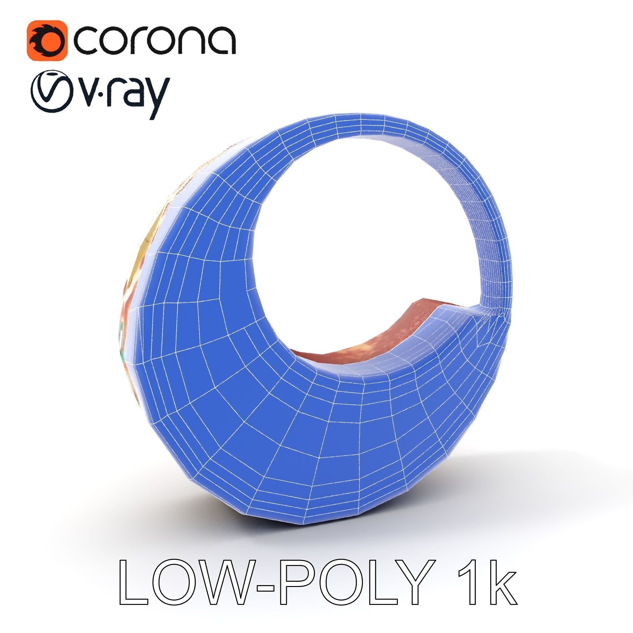 Rustic Crescent Sculpture Model Pack Low-poly 3D model_31