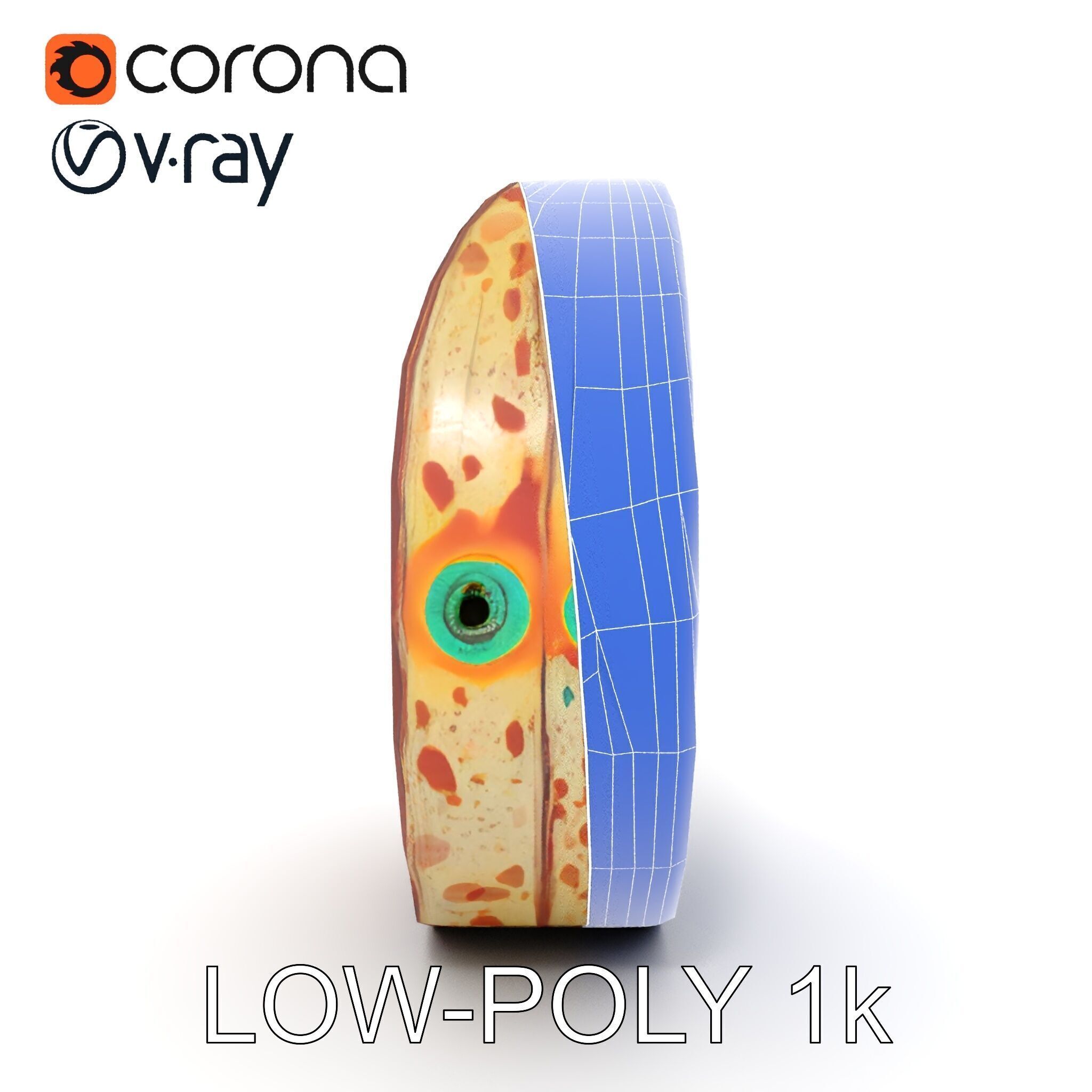 Rustic Crescent Sculpture Model Pack Low-poly 3D model_28