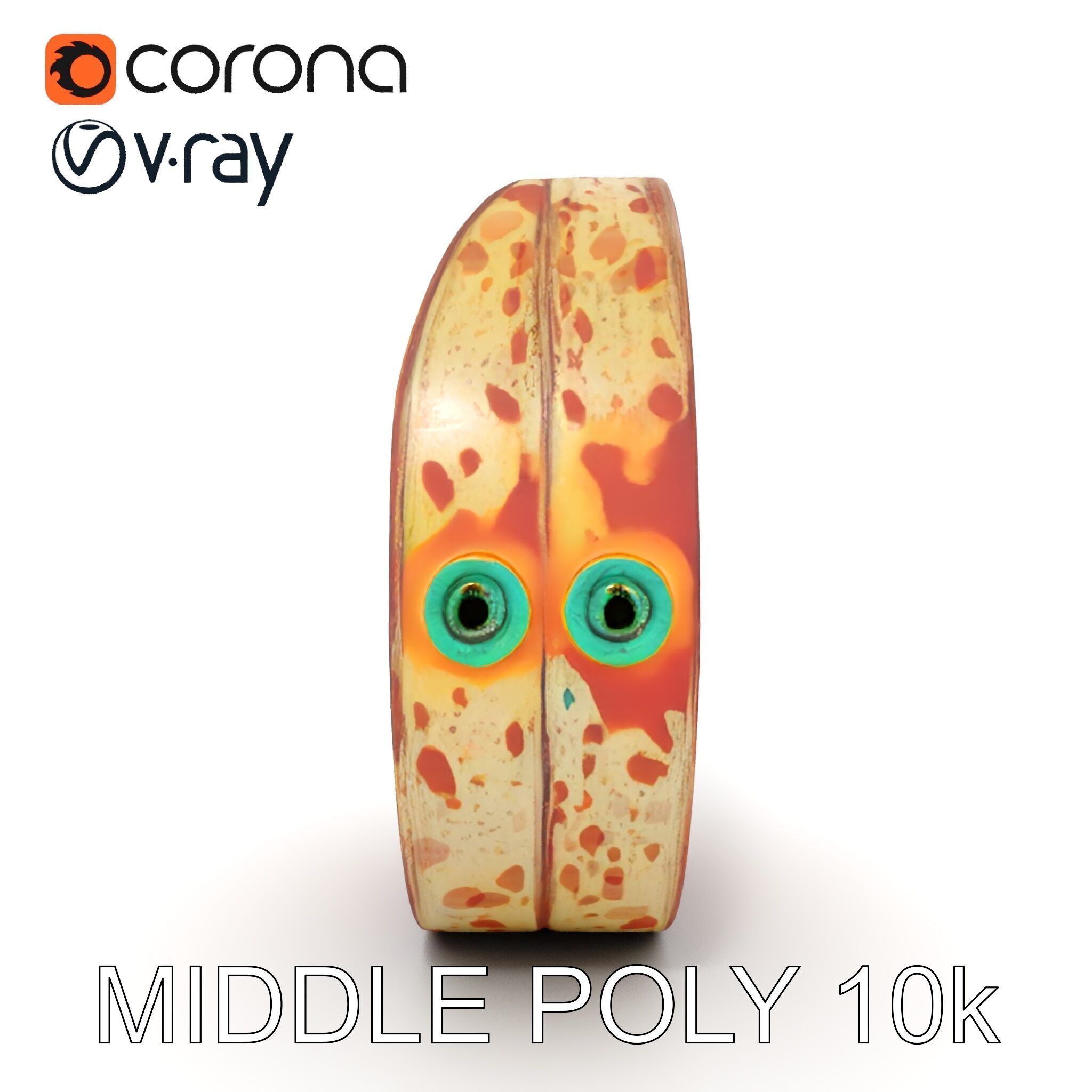 Rustic Crescent Sculpture Model Pack Low-poly 3D model_21