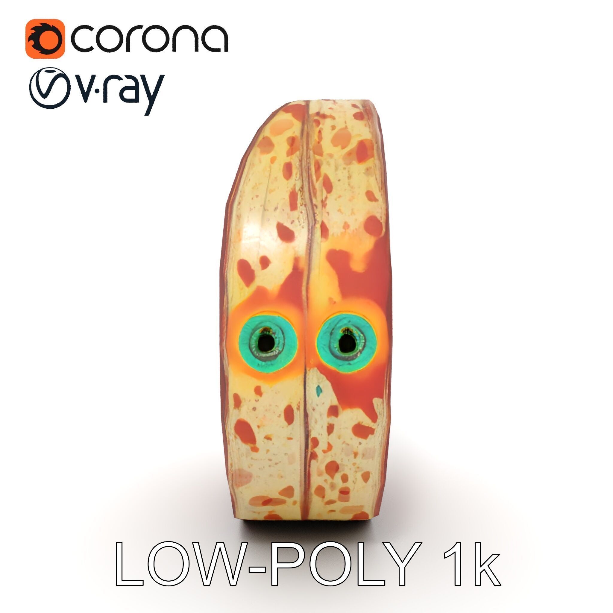 Rustic Crescent Sculpture Model Pack Low-poly 3D model_22