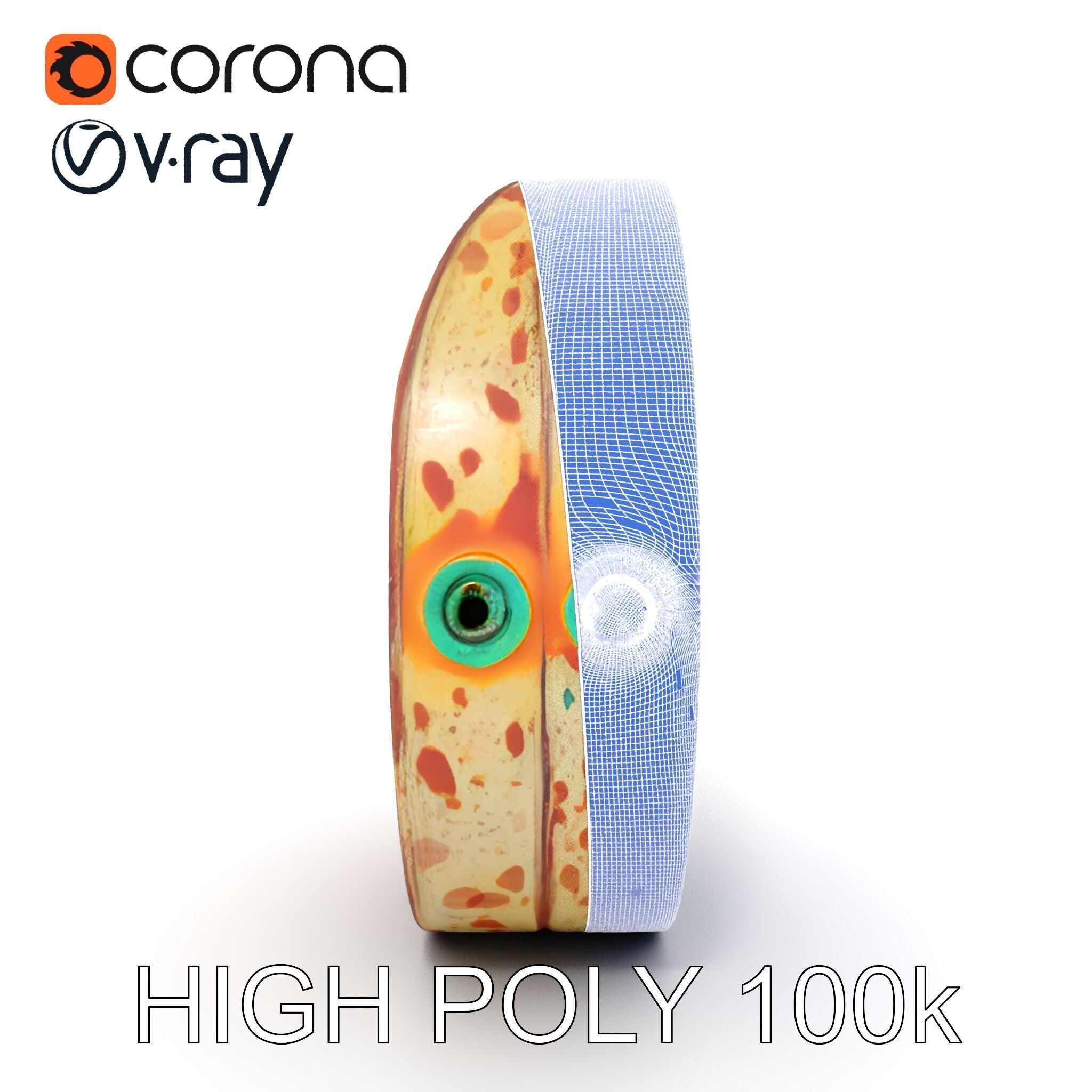 Rustic Crescent Sculpture Model Pack Low-poly 3D model_35