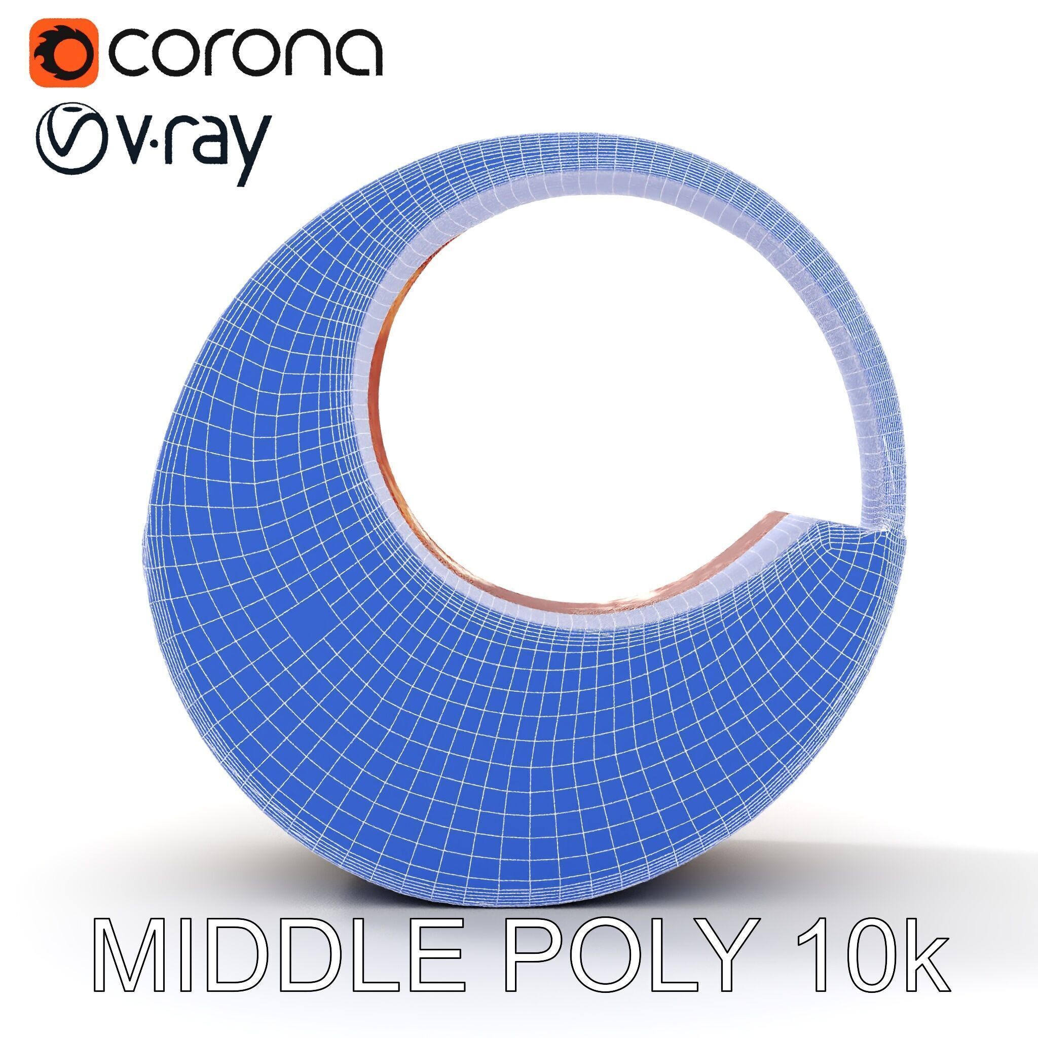 Rustic Crescent Sculpture Model Pack Low-poly 3D model_27