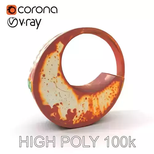 Rustic Crescent Sculpture Model Pack Low-poly 3D model