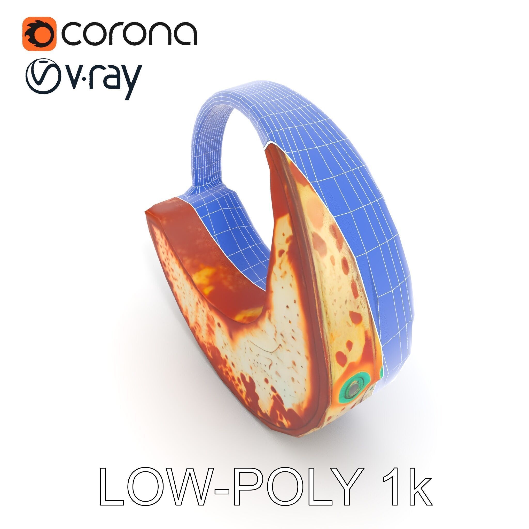 Rustic Crescent Sculpture Model Pack Low-poly 3D model_25