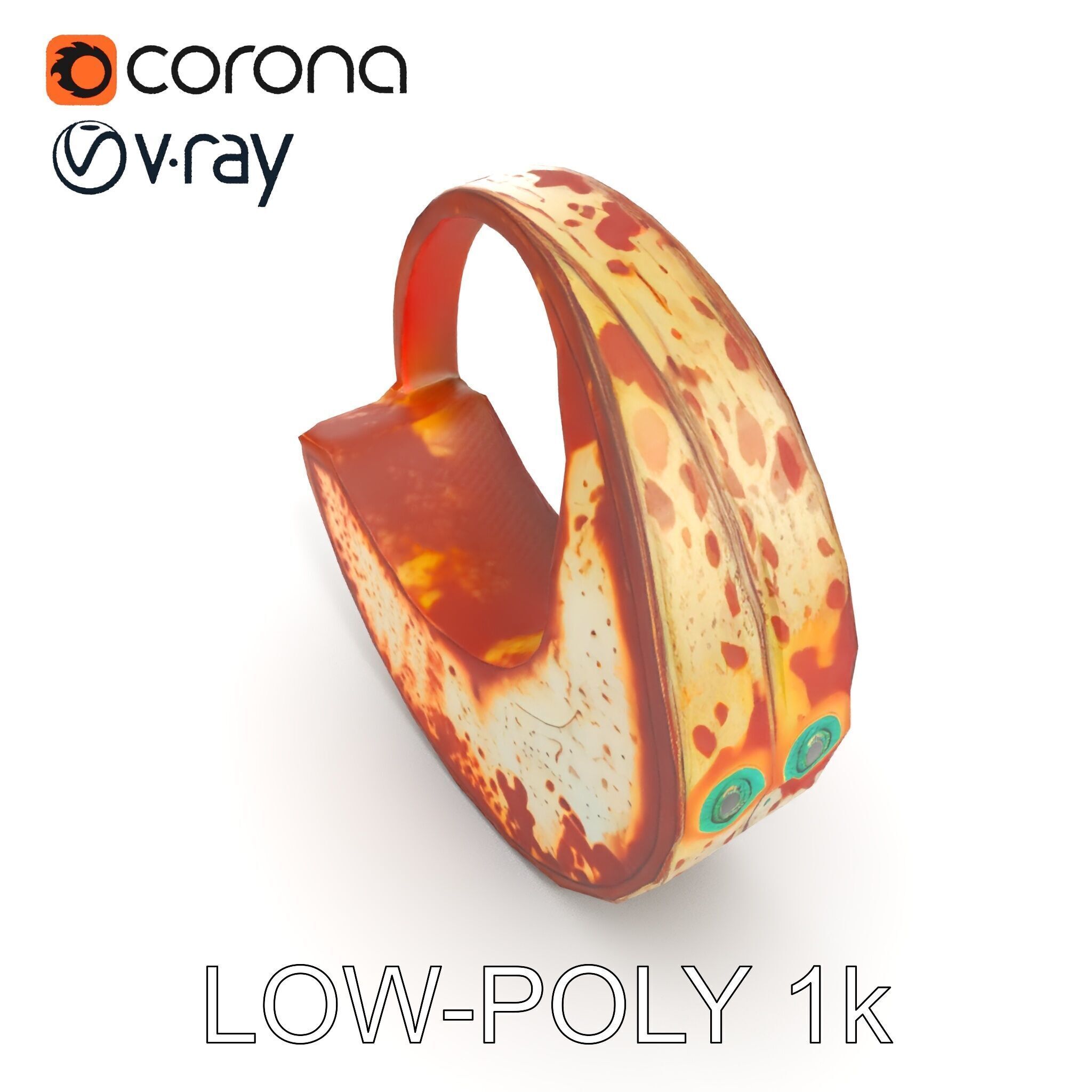 Rustic Crescent Sculpture Model Pack Low-poly 3D model_7