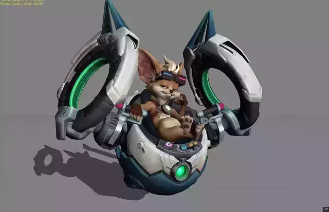 Chip Phase Technician Low-poly 3D model