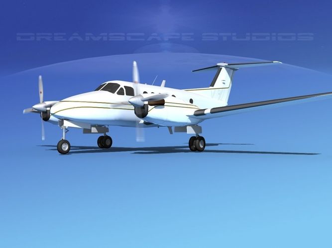 Beechcraft B200 GT King Air V14 3D model