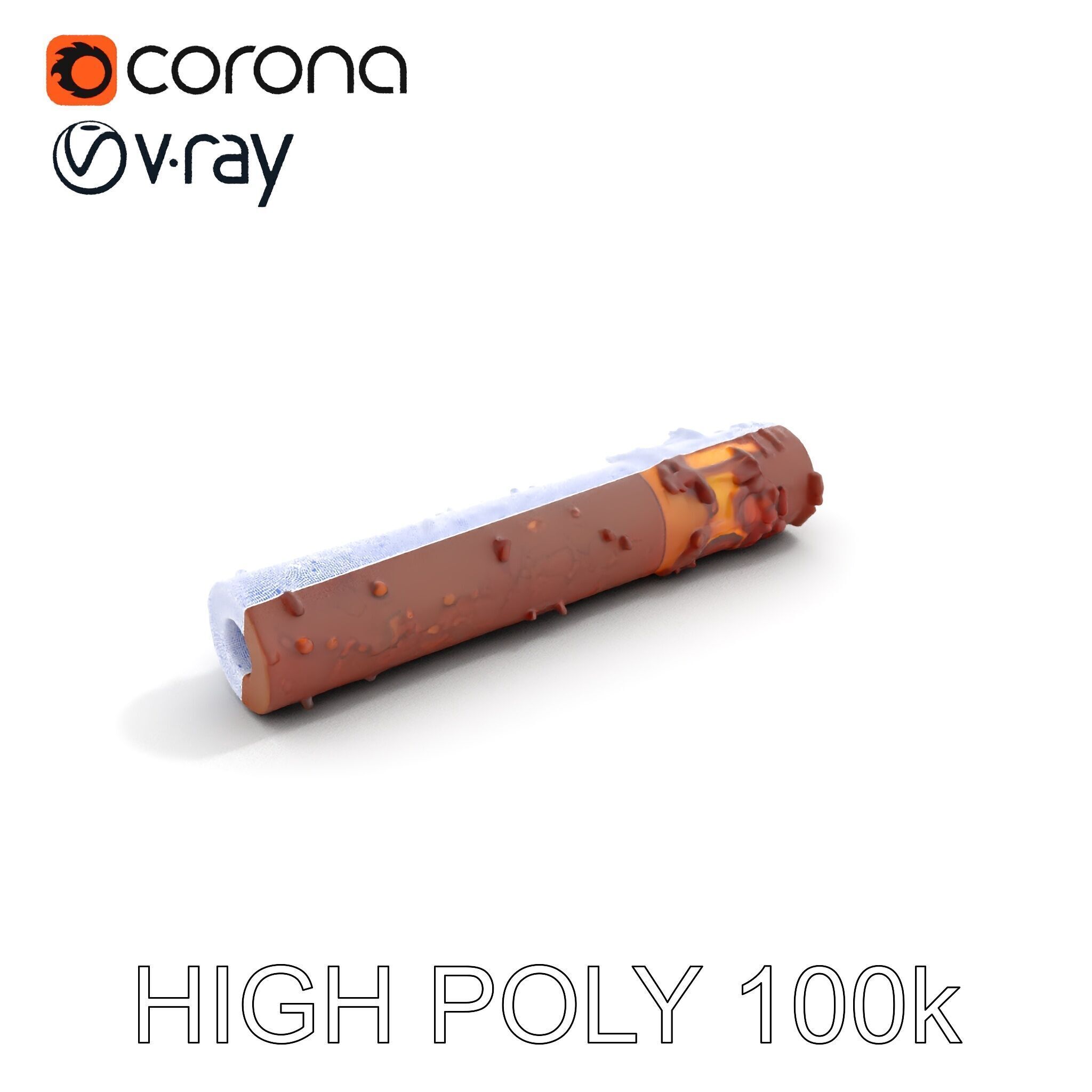 Rusty Steel Pipe Model Pack for Environmental Rendering Low-poly 3D model_35