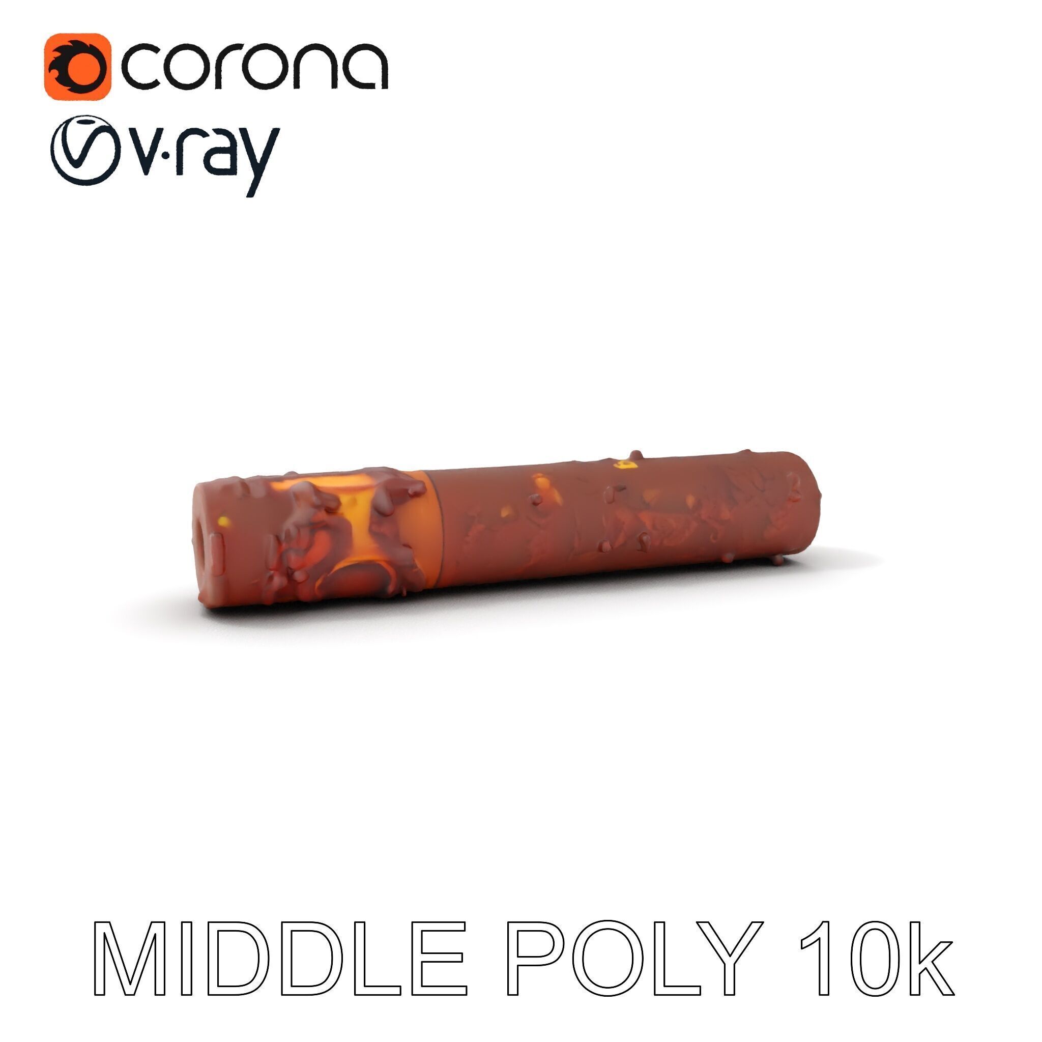 Rusty Steel Pipe Model Pack for Environmental Rendering Low-poly 3D model_8