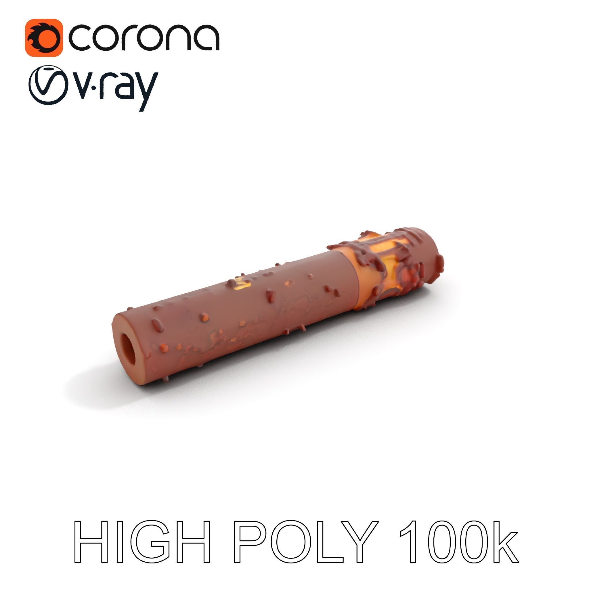 Rusty Steel Pipe Model Pack for Environmental Rendering Low-poly 3D model_15