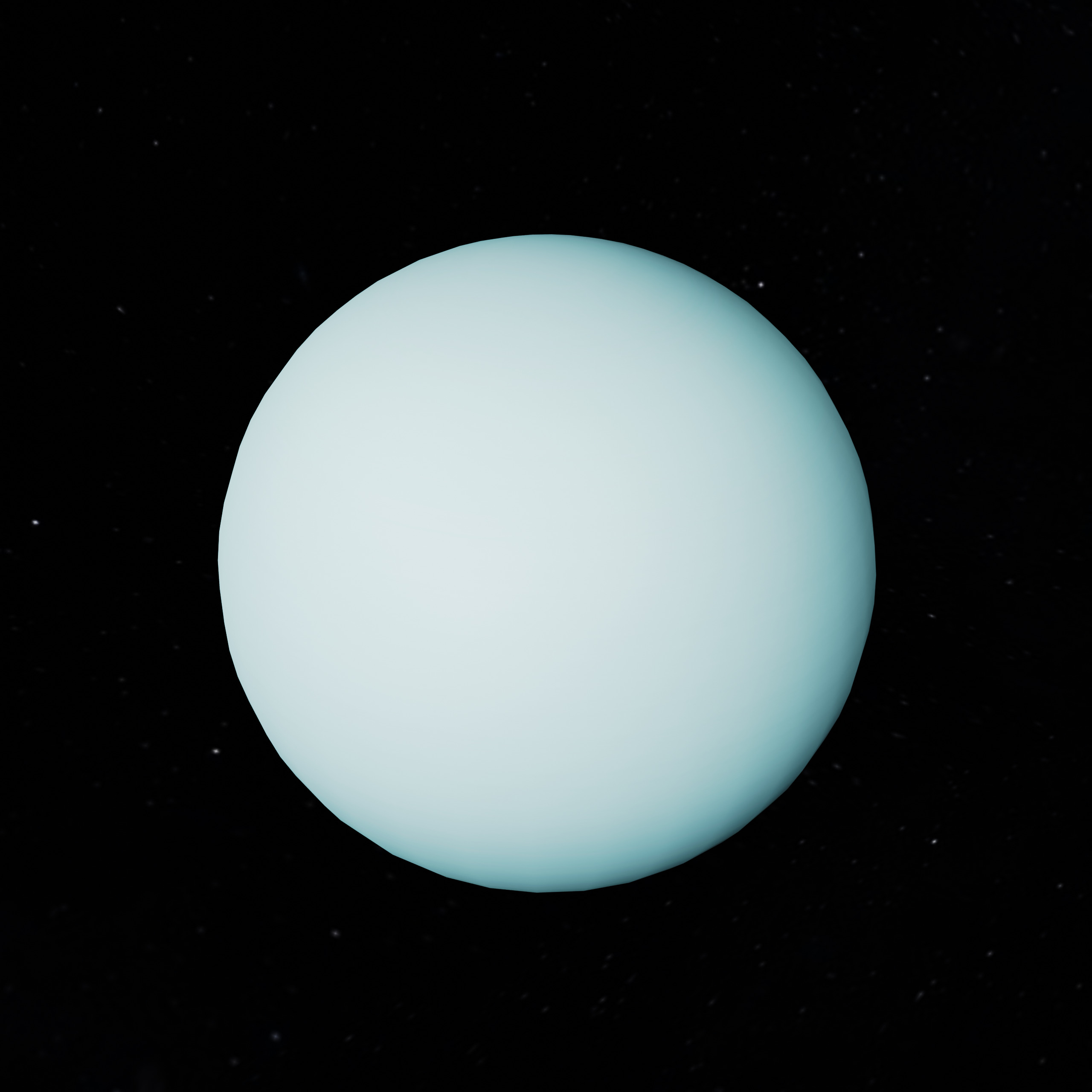 3D Planet Uranus Low-poly 3D model_1