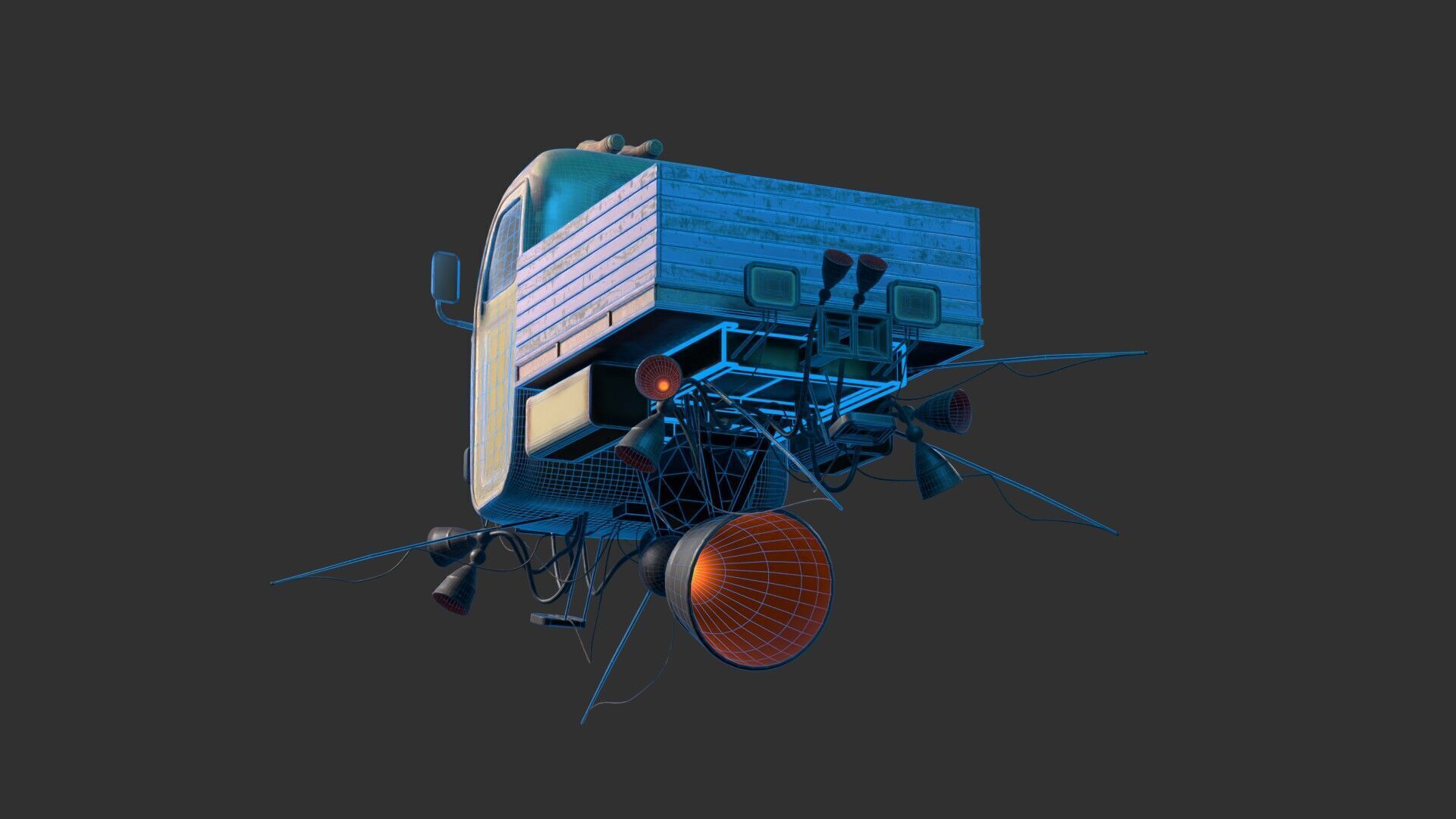 dieselpunk motocarro 3D model_3