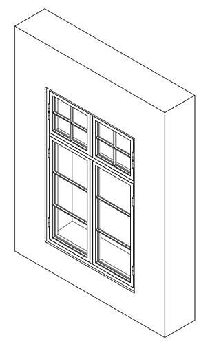 Scandinavian Parametric Revit Window Family Pack Revit 2024 3D model