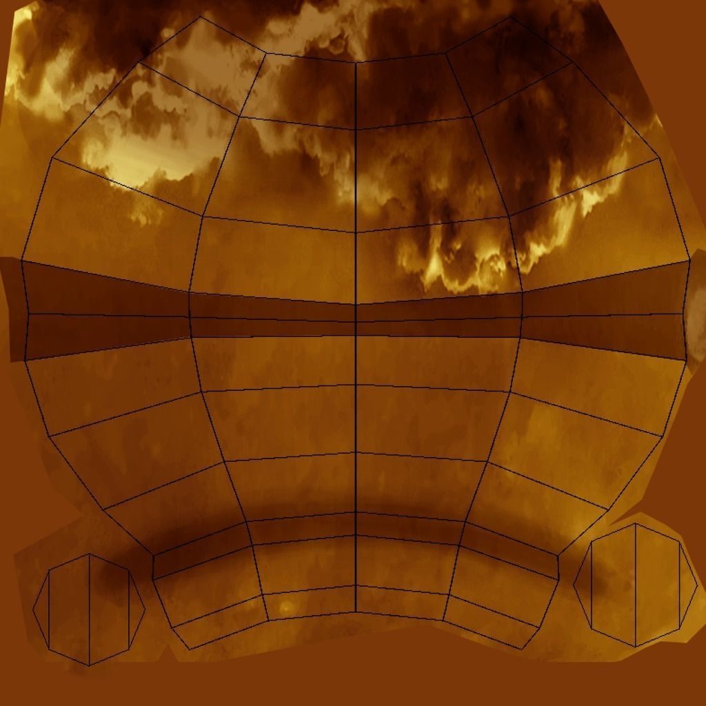 Pot orange jar Low-poly 3D model_8