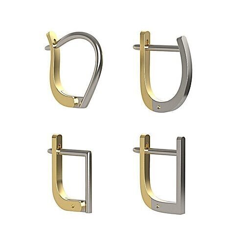 Earring Clasp English Lock Latch Back  3D print model