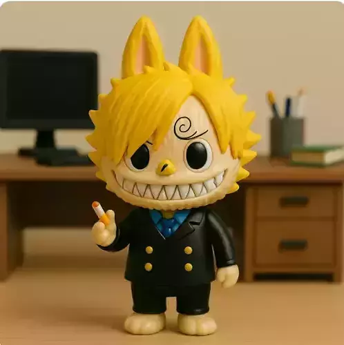 Labubu - Vinsmoke Sanji statue - One piece - 3D print