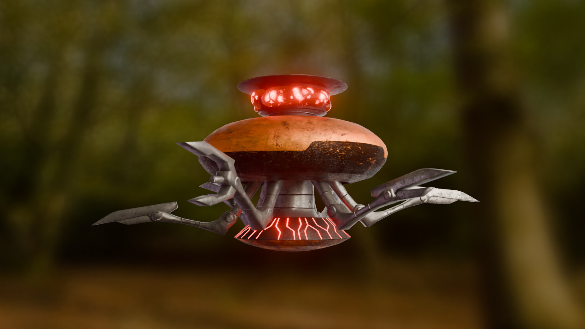 Drone - Alien drone from Ben 10 Low-poly 3D model_1
