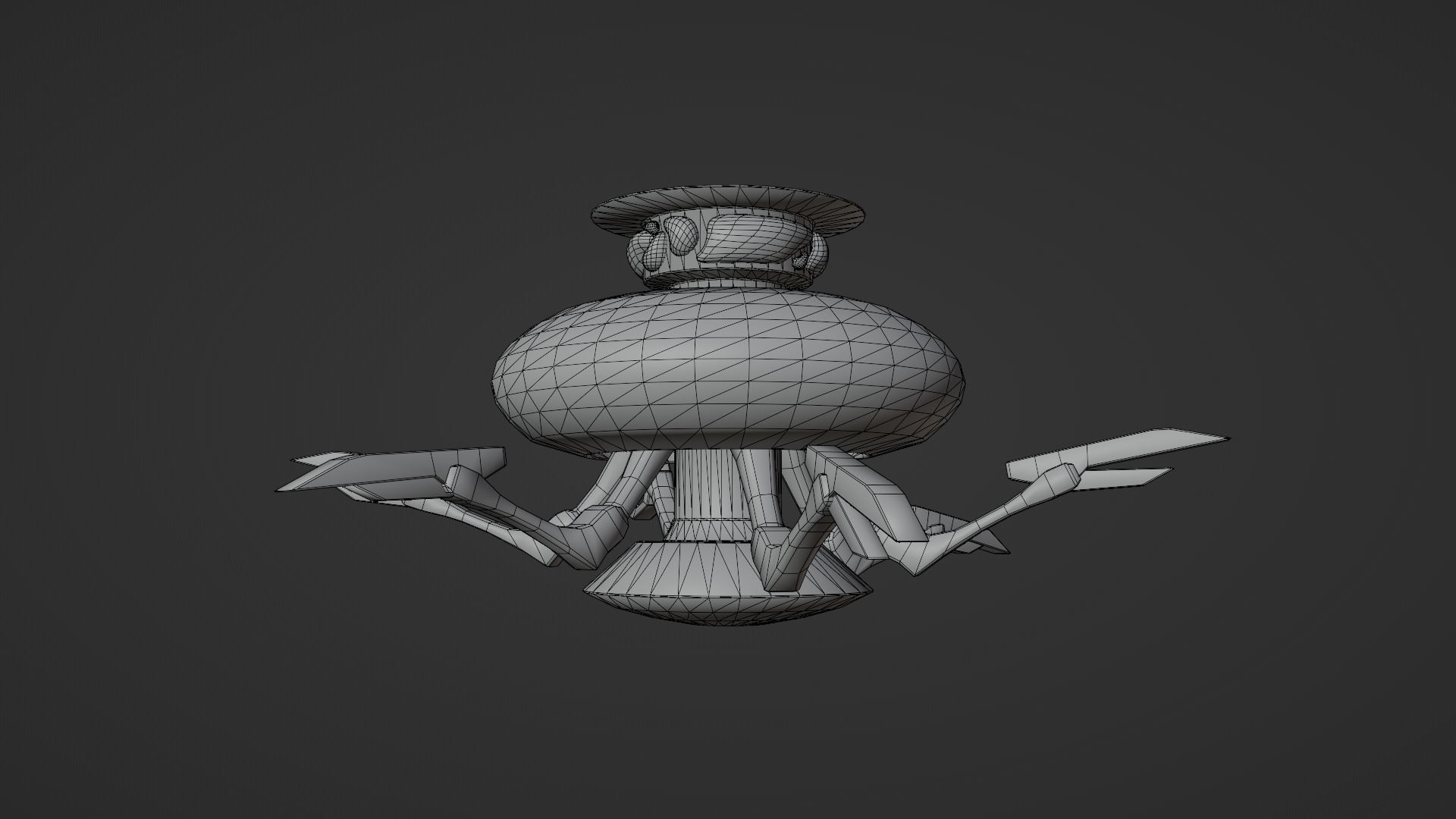 Drone - Alien drone from Ben 10 Low-poly 3D model_3