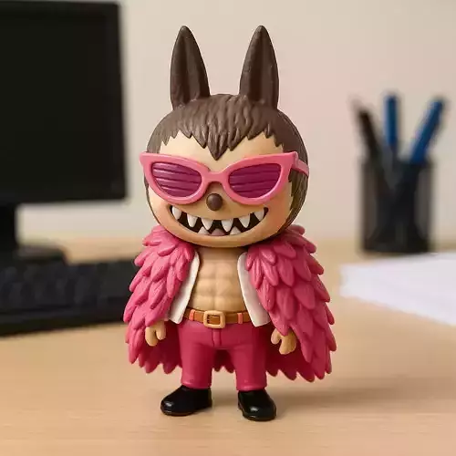 Labubu - Donquixote Doflamingo statue - One piece - 3D print