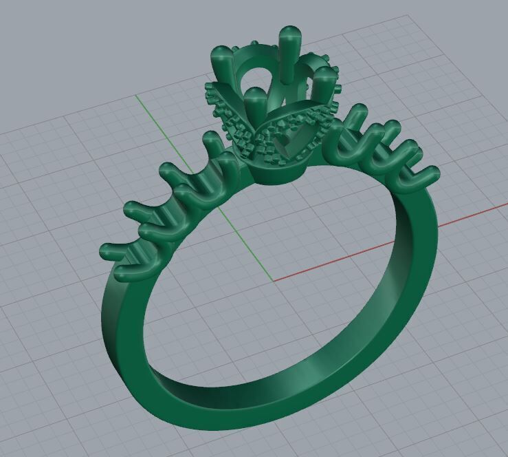 Diamond Ring 3D print model_9