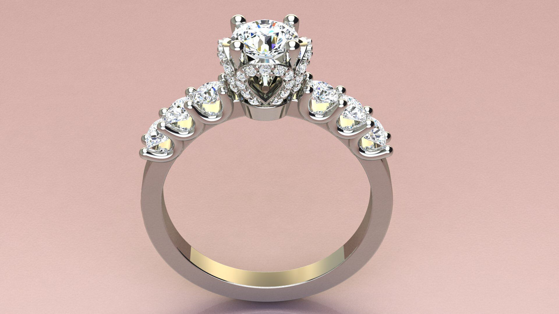 Diamond Ring 3D print model_4