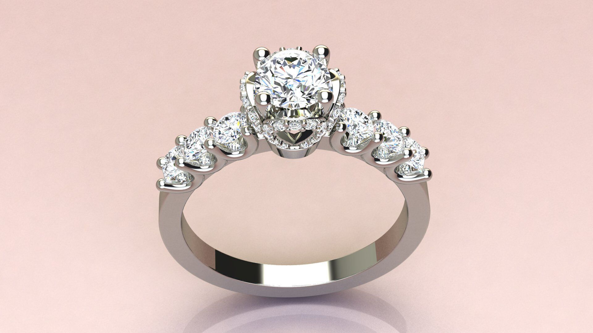 Diamond Ring 3D print model_1