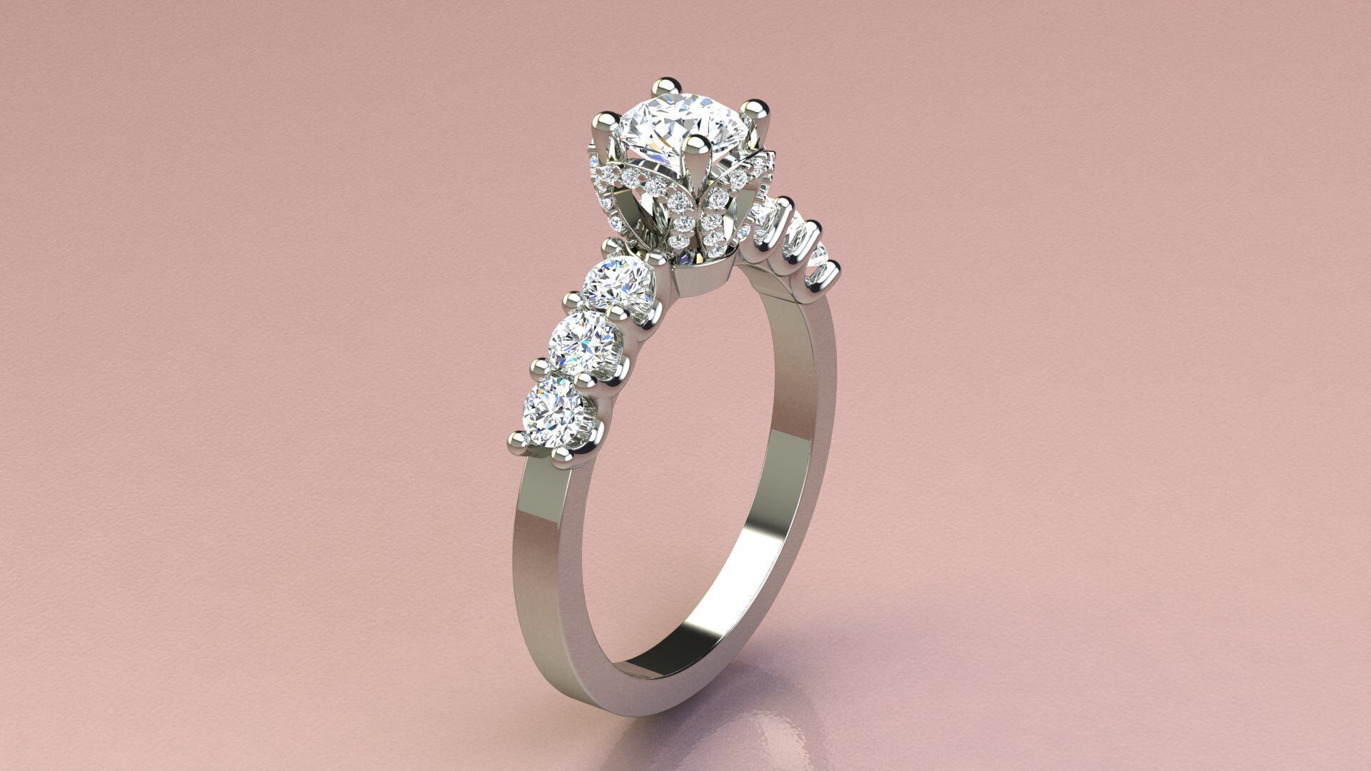 Diamond Ring 3D print model_5