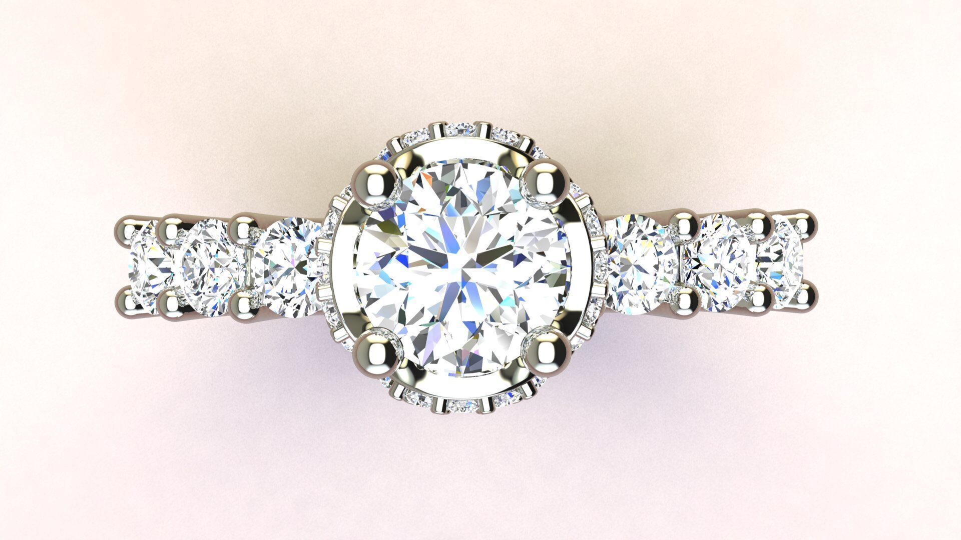 Diamond Ring 3D print model_2