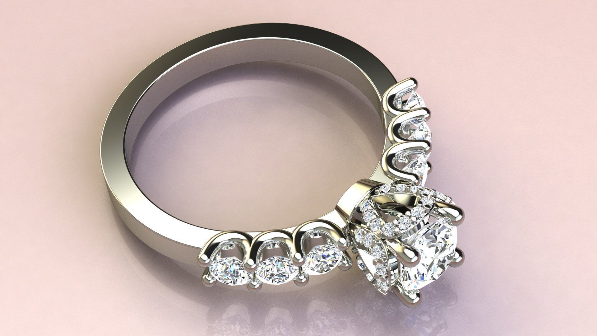 Diamond Ring 3D print model_6