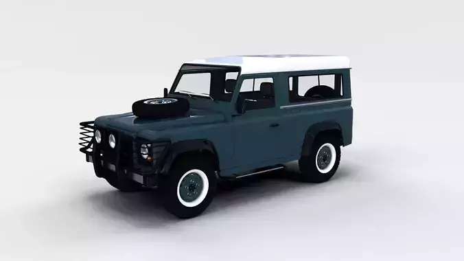 Land Rover Defender 90 Station Wagon w interior rev