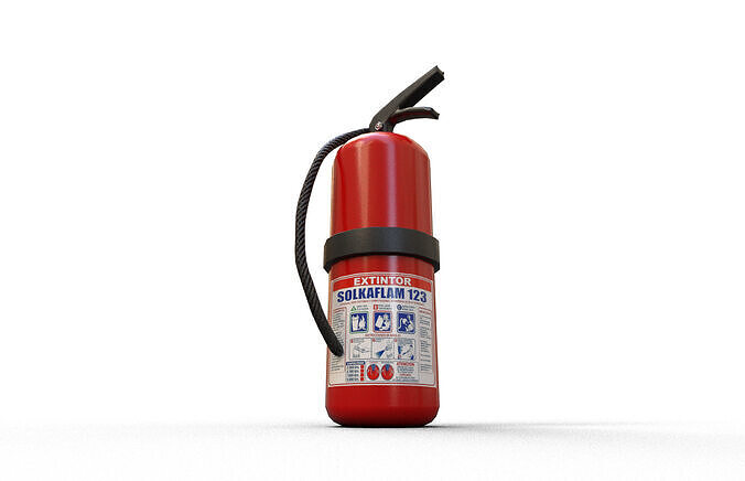 Realistic 3D model of a fire extinguisher Low-poly 3D model