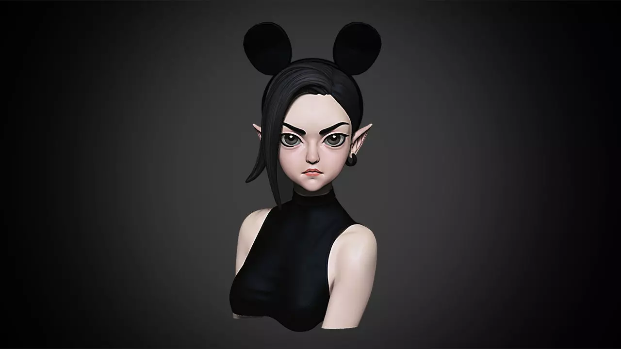 Stylized Girl 3D Character Free 3D print model