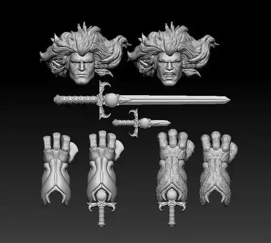 Lion-O Headsculpt for Action Figures 3D print model