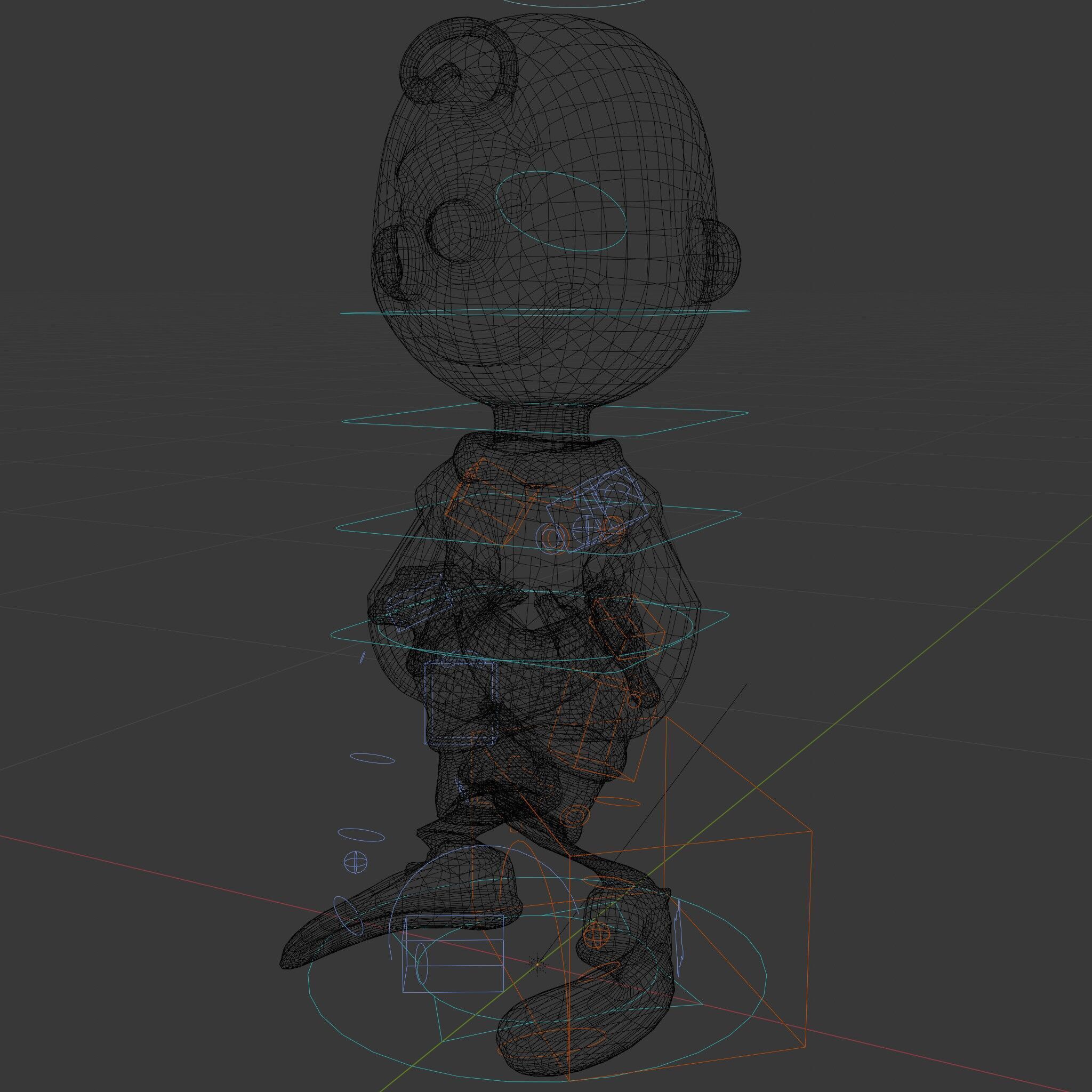 Cartoon Boy Character Model Friendly Animated D Model Low-poly 3D model_8