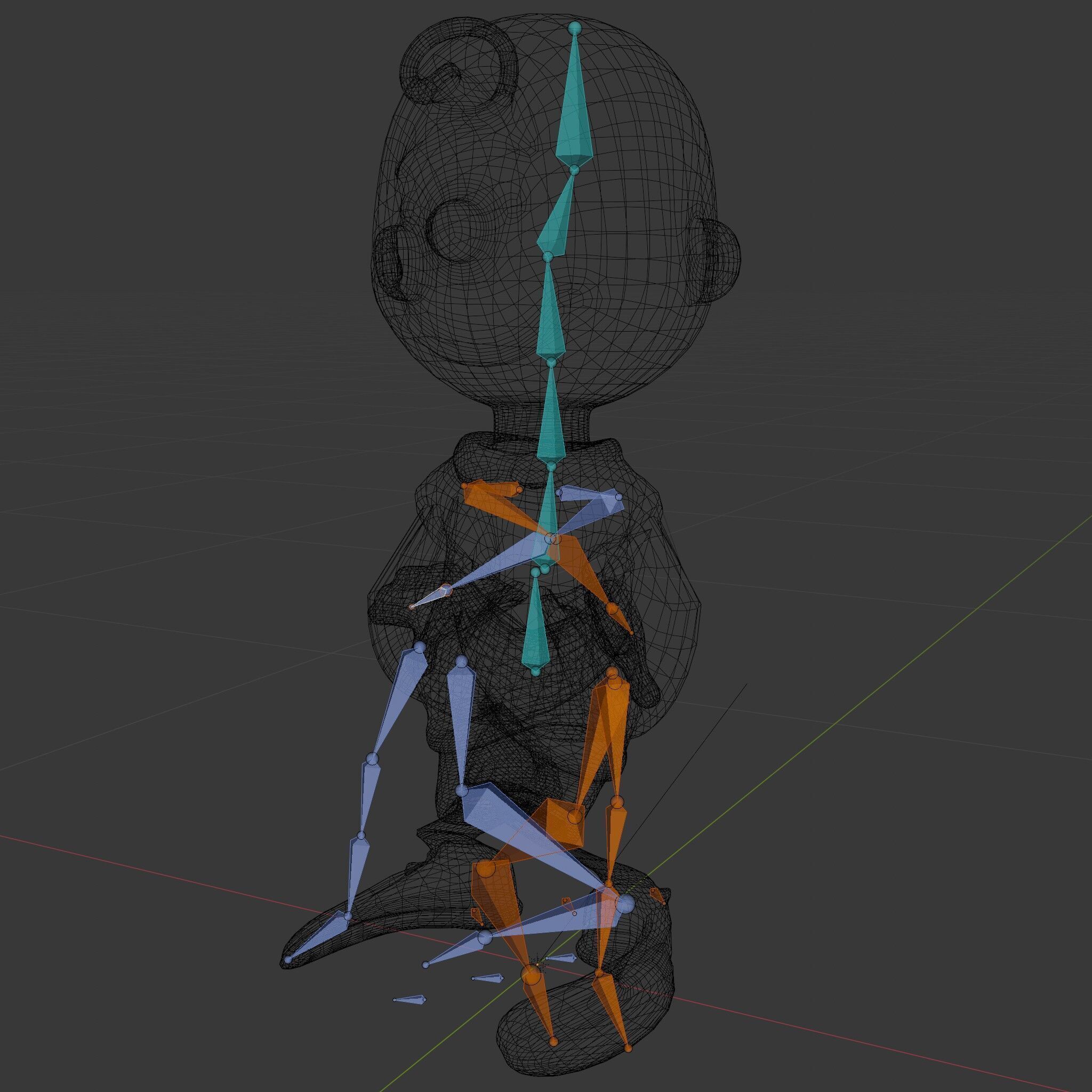 Cartoon Boy Character Model Friendly Animated D Model Low-poly 3D model_6