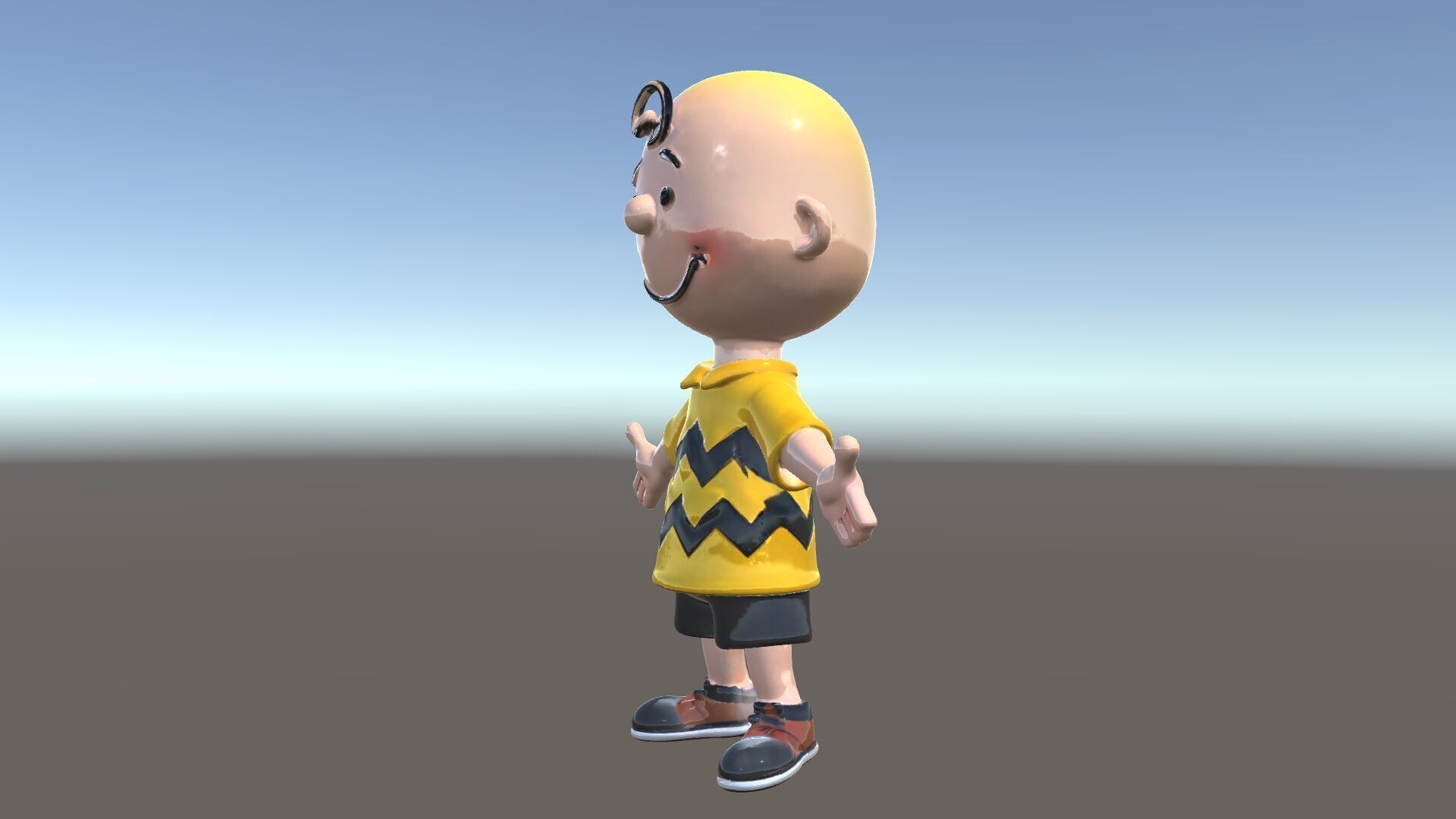 Cartoon Boy Character Model Friendly Animated D Model Low-poly 3D model_5