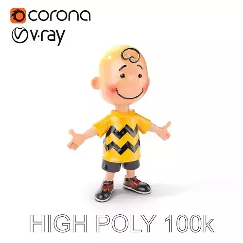 Cartoon Boy Character Model  Friendly Animated D Model
