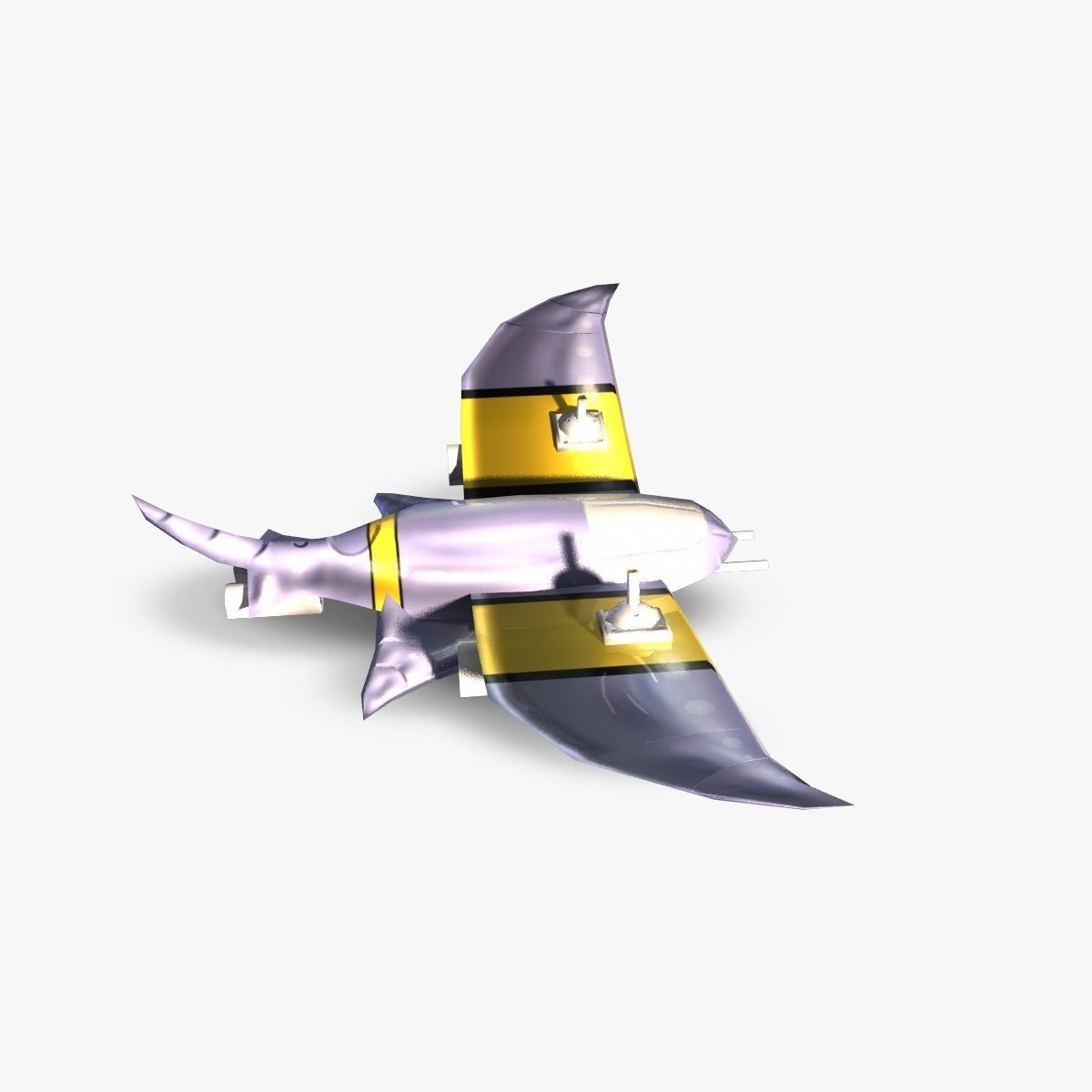 Space Ship1 Low-poly 3D model_4