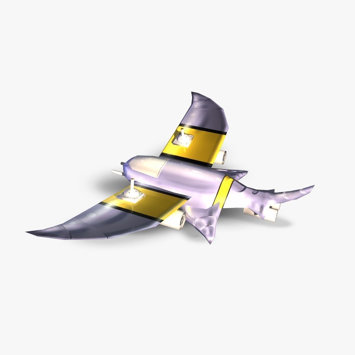 Space Ship1 Low-poly 3D model_3