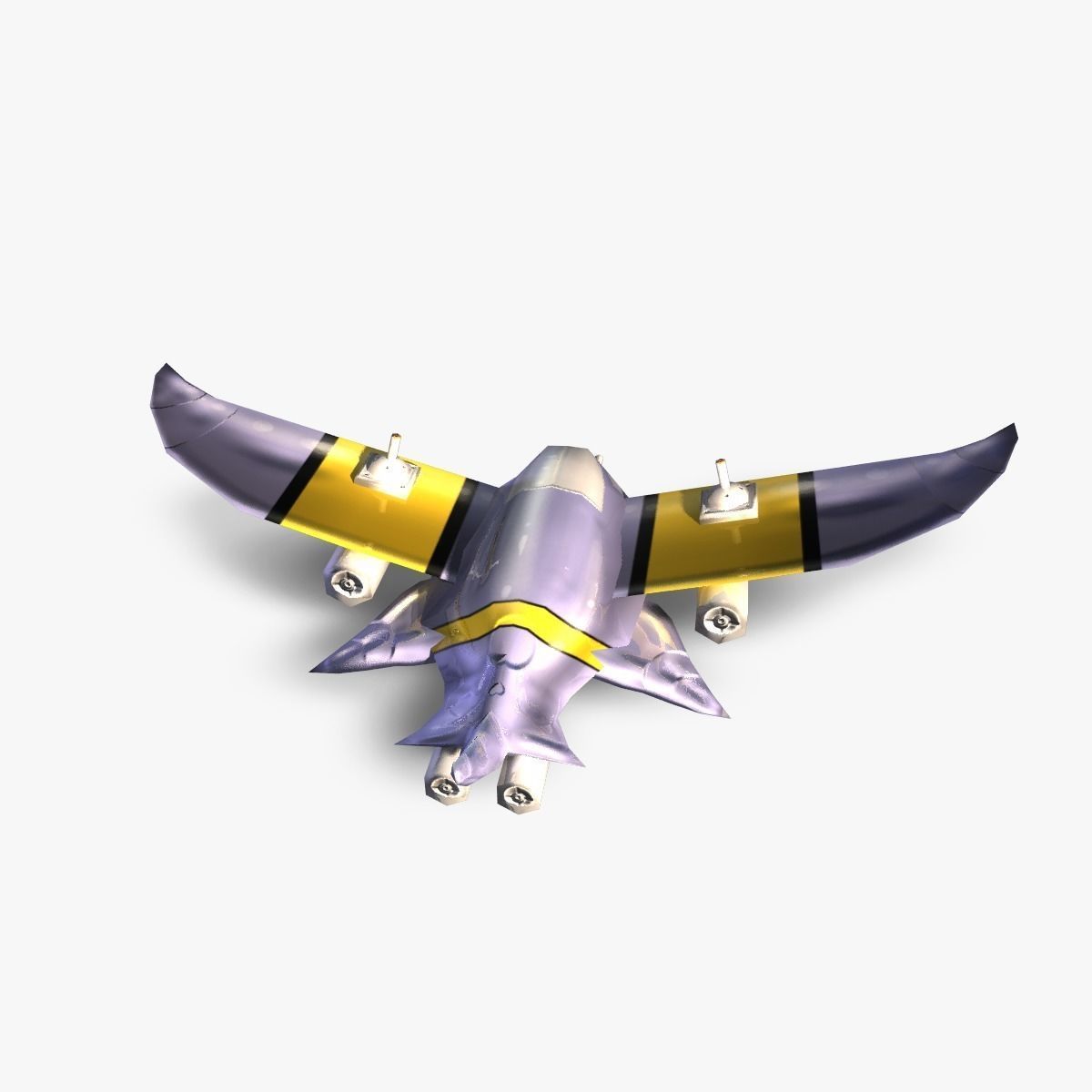 Space Ship1 Low-poly 3D model_5