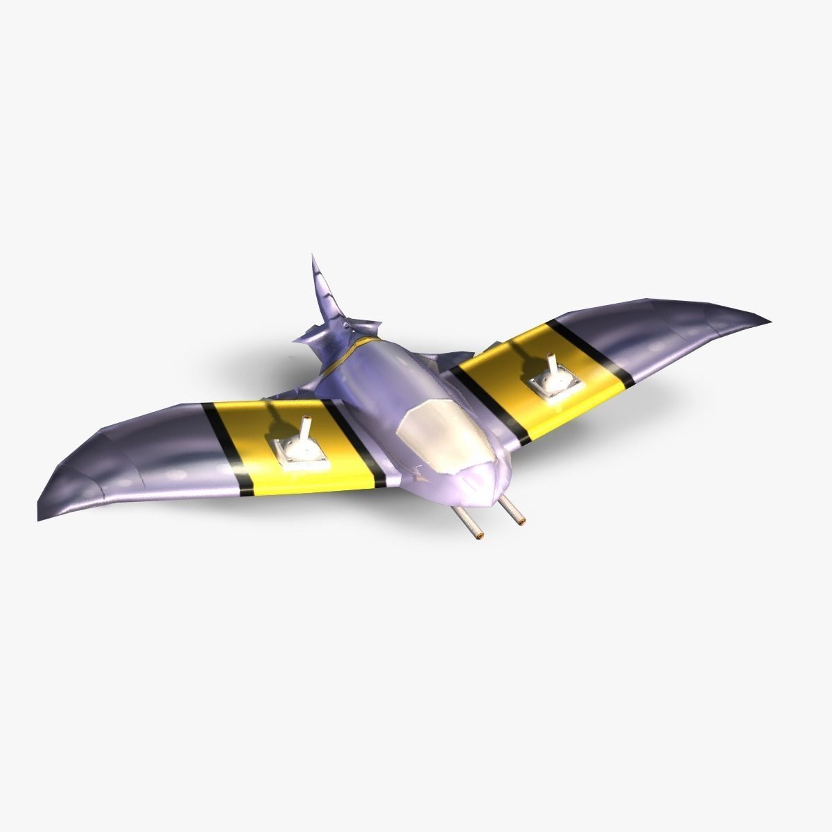 Space Ship1 Low-poly 3D model_0