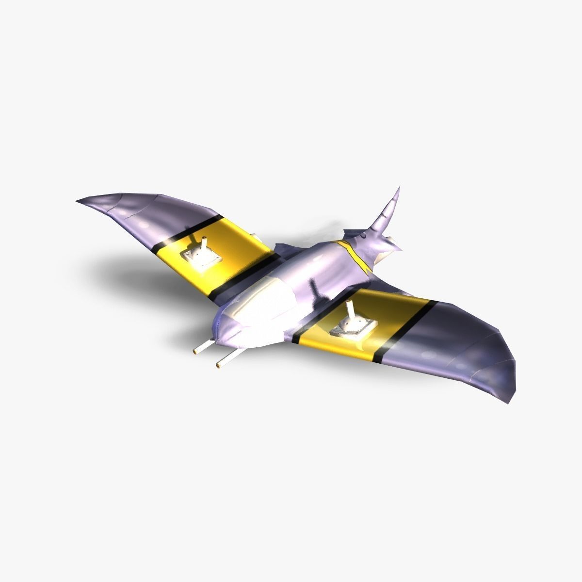 Space Ship1 Low-poly 3D model_2